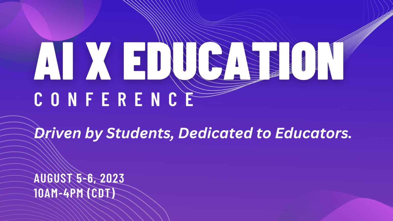 Save the Date! AI x Education Conference Generating The Future of